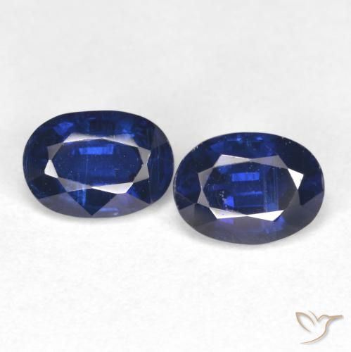 2.00ctw Natural Azul marino cianita, Ovalada, SI