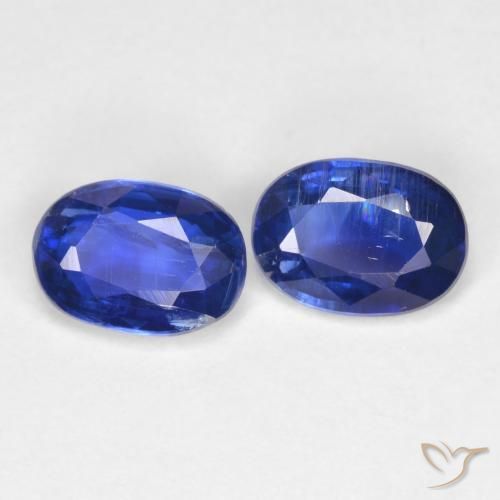 1.86ctw Natural Azul real cianita, Ovalada, SI