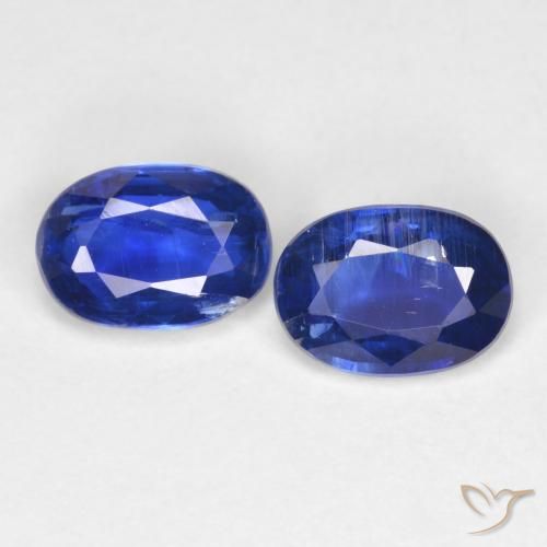 Gemas de Cianita Azul real natural de 1.86 ct, Ovalada, SI
