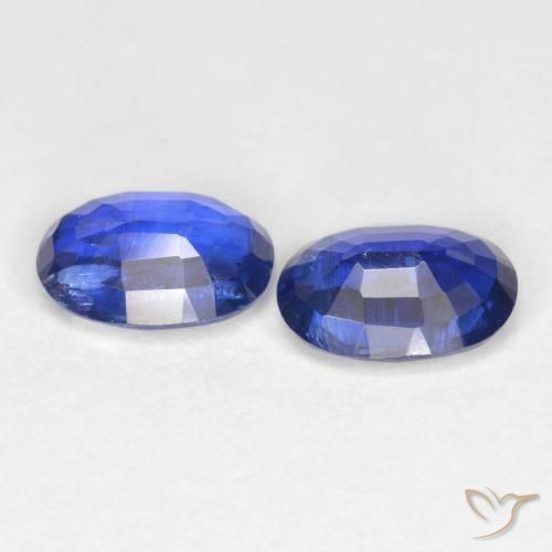 Gemas de Cianita Azul real natural de 1.86 ct, Ovalada, SI