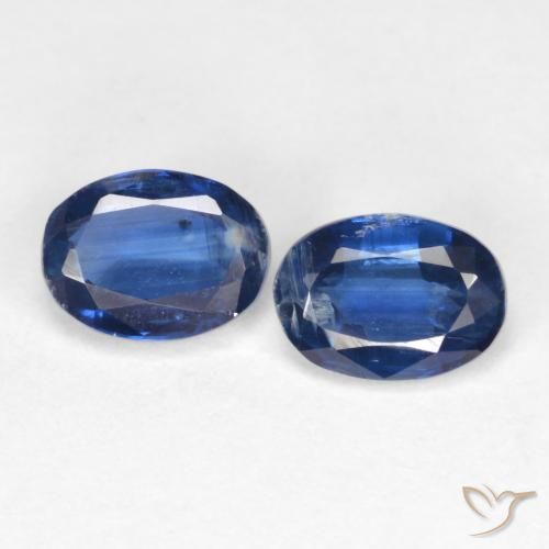 2.10ctw Natural Azul marino cianita, Ovalada, SI