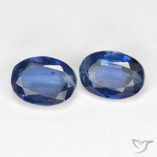 Gemas de Cianita Azul marino natural de 2.10 ct, Ovalada, SI