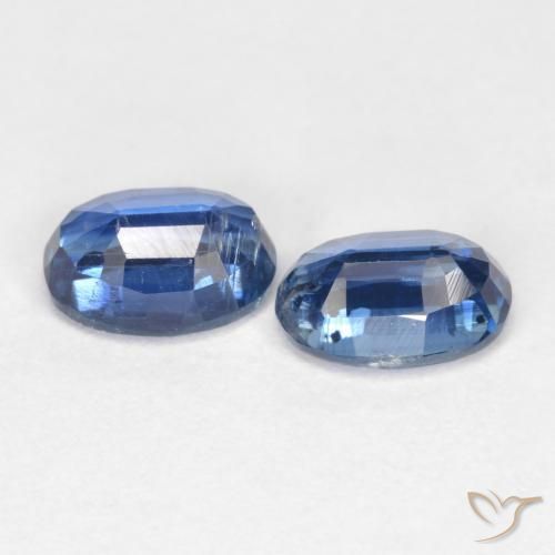 Gemas de Cianita Azul marino natural de 2.10 ct, Ovalada, SI