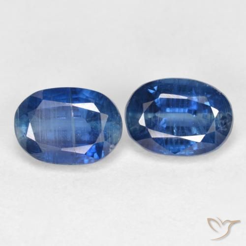 Gemas de Cianita Azul marino natural de 2.51 ct, Ovalada, SI