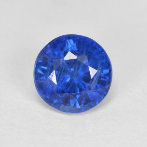 Cianita azul natural de 1,22 ct, corte redondo, VS-SI