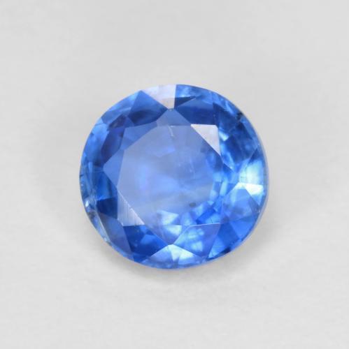 Cianita Azul marino claro natural de 1.10 ct, Corte Redondo, VS