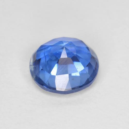Cianita Azul marino claro natural de 1.10 ct, Corte Redondo, VS