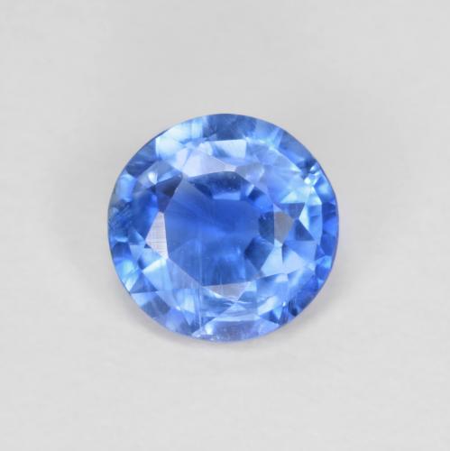 Cianita azul natural de 0,81 ct, corte redondo, VS