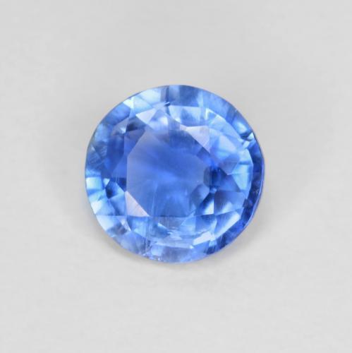 Cianita azul natural de 0,81 ct, corte redondo, VS
