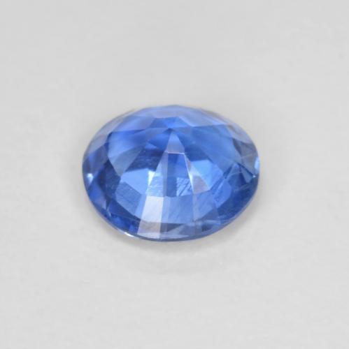Cianita azul natural de 0,81 ct, corte redondo, VS