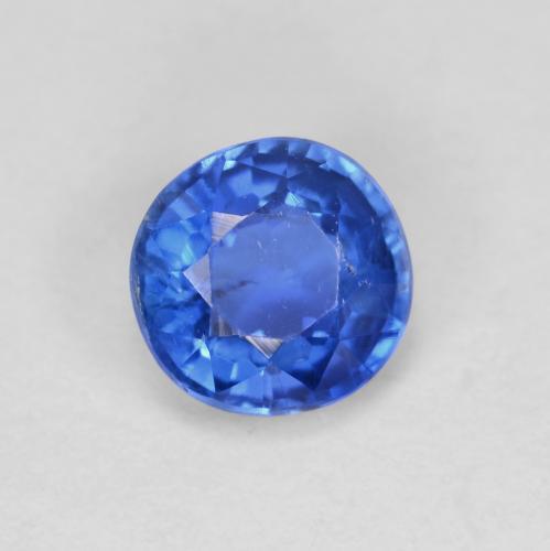 Cianita azul natural de 0,99 ct, corte redondo, VS