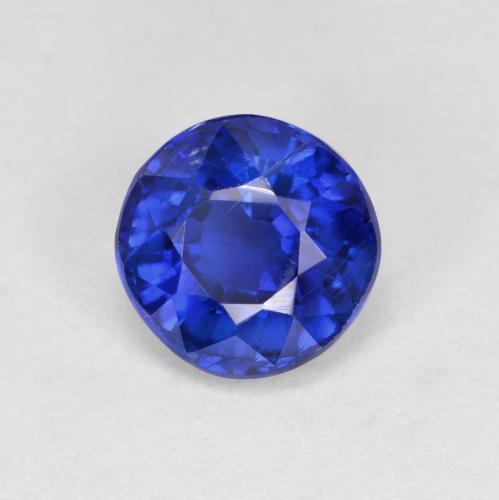 Cianita azul natural de 1,18 ct, corte redondo, VS