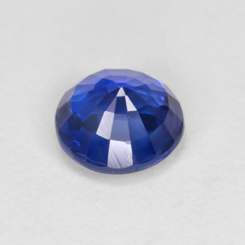 Cianita azul natural de 1,18 ct, corte redondo, VS