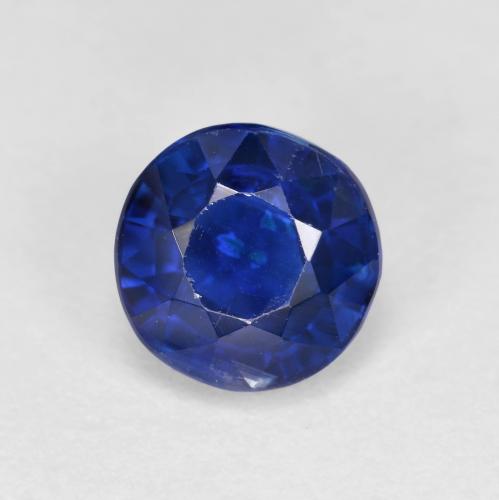 Cianita Azul oscuro natural de 1.30 ct, Corte Redondo, VS