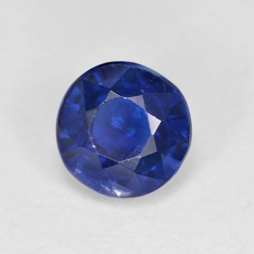 Cianita Azul oscuro natural de 1.30 ct, Corte Redondo, VS