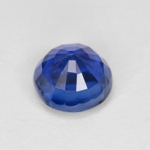 Cianita Azul oscuro natural de 1.30 ct, Corte Redondo, VS