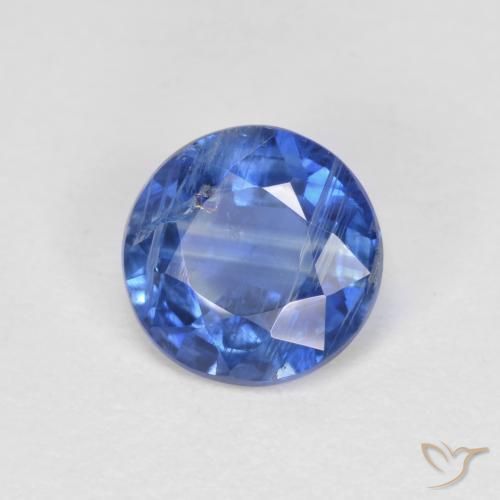 Cianita Azul oscuro natural de 0.97 ct, Redondo, VS-SI