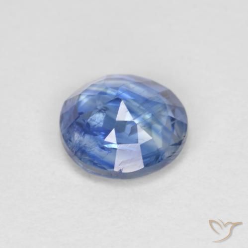 Cianita Azul oscuro natural de 0.97 ct, Redondo, VS-SI