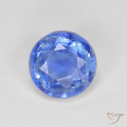 1.41ct Natural Azul marino claro cianita, Redondo, VS-SI