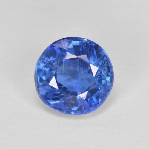 Cianita Azul marino natural de 1.18 ct, Corte Redondo, VS-SI