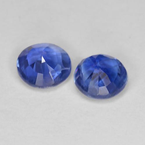 Gemas de cianita azul natural de 1,19 ct, corte redondo, VS-SI