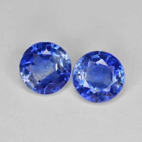 Gemas de cianita azul natural de 1,78 ct, corte redondo, VS-SI