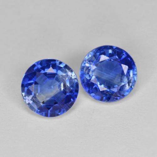 Gemas de cianita azul natural de 1,78 ct, corte redondo, VS-SI