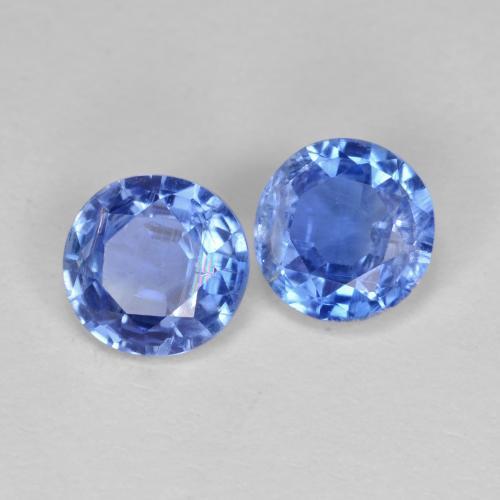 Gemas de Cianita Azul azur intenso natural de 1.70 ct, Corte Redondo, VS-SI