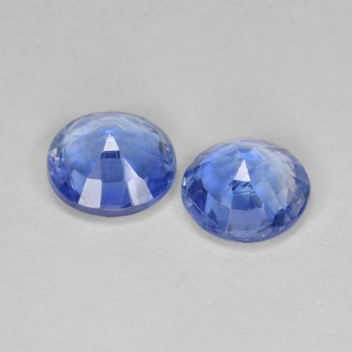 Gemas de Cianita Azul azur intenso natural de 1.70 ct, Corte Redondo, VS-SI