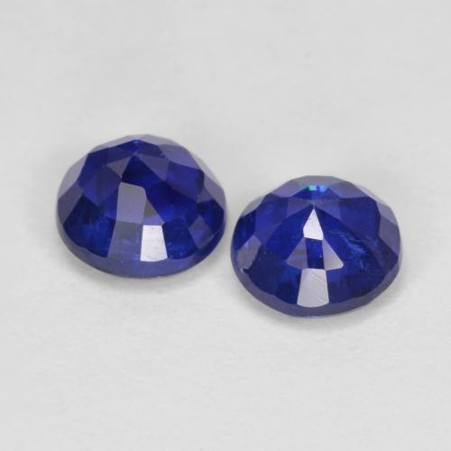 Gemas de cianita azul natural de 1,43 ct, corte redondo, VS-SI