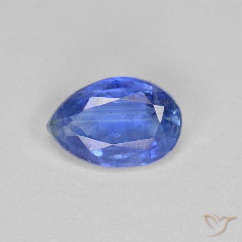 0.81ct Natural Azul marino medio cianita, En forma de pera, SI