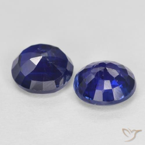 Gemas de cianita azul natural de 2,10 ct, corte redondo, SI