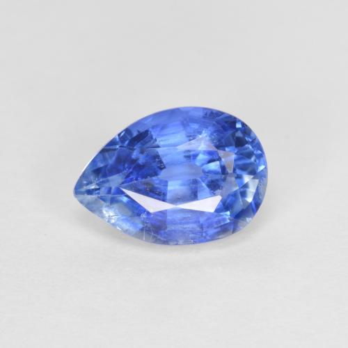 Cianita Azul azur intenso natural de 0.90 ct, En forma de pera, VS