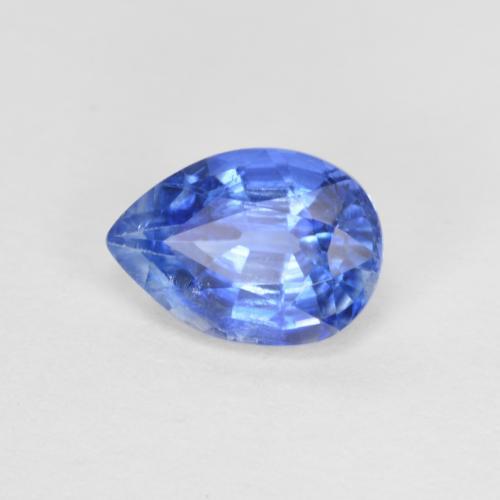 Cianita Azul azur intenso natural de 0.90 ct, En forma de pera, VS