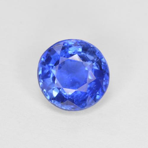 Cianita Azul azur intenso natural de 1.11 ct, Corte Redondo, VS