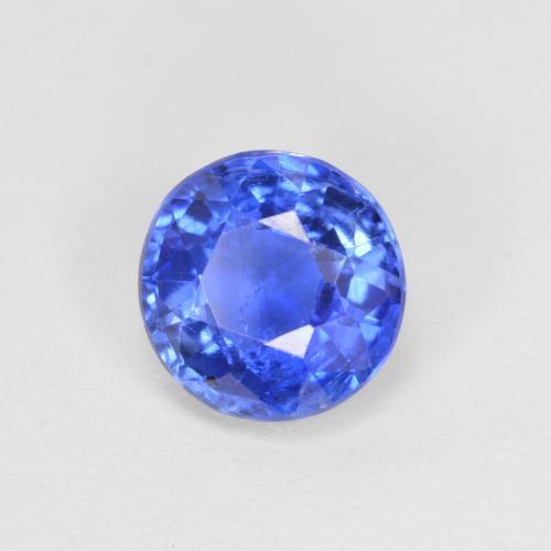 Cianita Azul azur intenso natural de 1.11 ct, Corte Redondo, VS