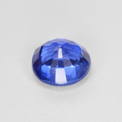 Cianita Azul azur intenso natural de 1.11 ct, Corte Redondo, VS