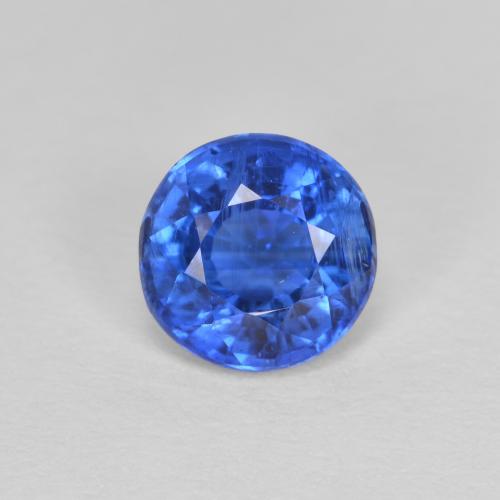 Cianita Azul marino natural de 1.14 ct, Corte Redondo, VS-SI