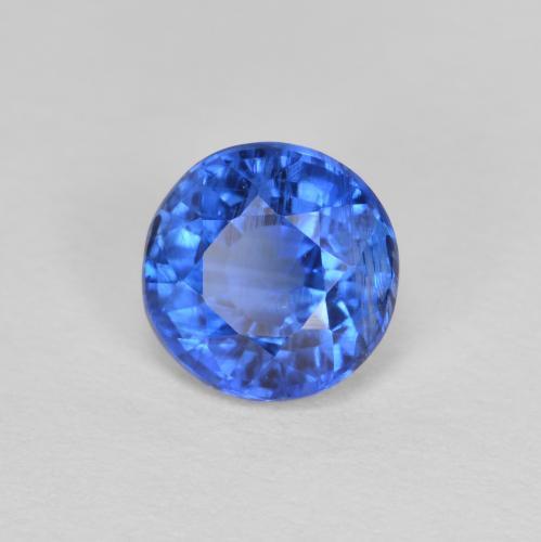 Cianita Azul marino natural de 1.14 ct, Corte Redondo, VS-SI