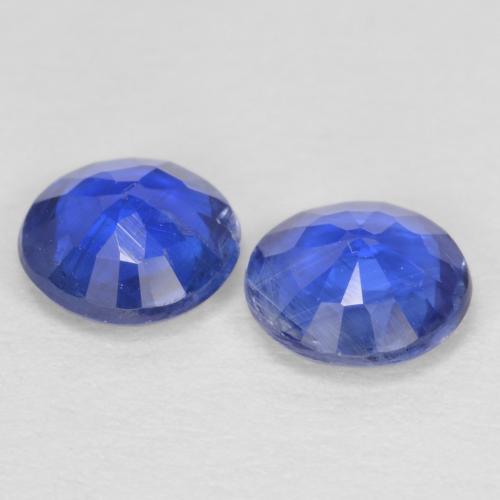 Gemas de Cianita Azul oscuro natural de 1.02 ct, Corte Redondo, SI