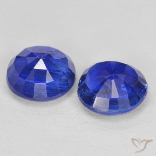 Gemas de Cianita Azul oscuro natural de 1.30 ct, Redondo, SI