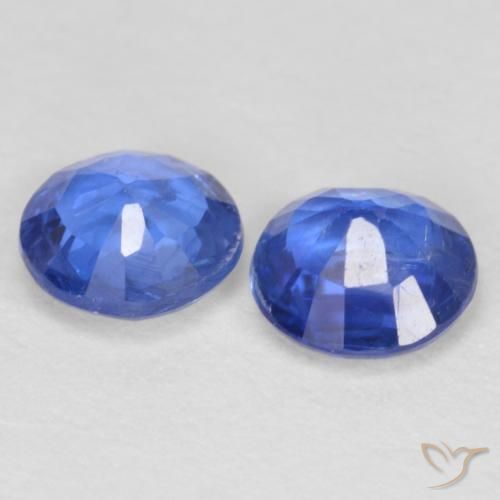 Gemas de Cianita Azul oscuro natural de 1.04 ct, Redondo, SI