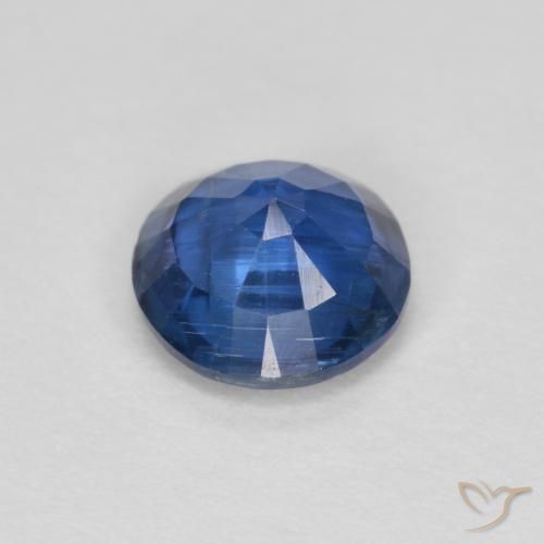 Cianita Azul marino natural de 1.02 ct, Redondo, VS-SI
