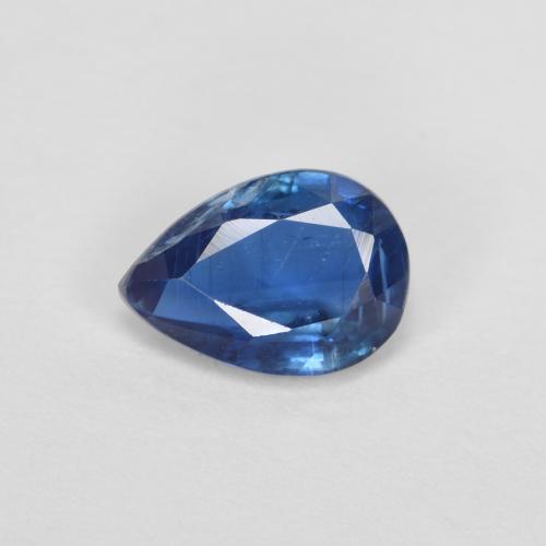 Cianita Azul marino natural de 0.94 ct, En forma de pera, SI
