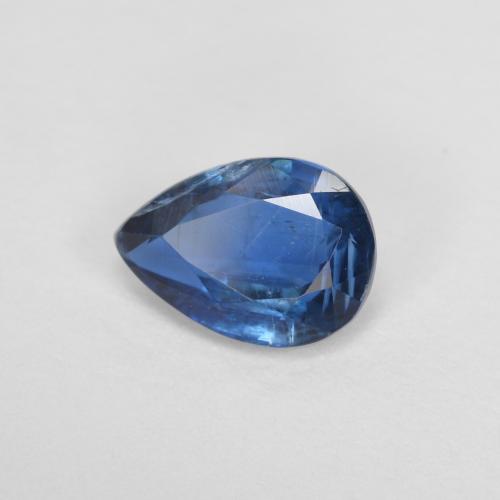 Cianita Azul marino natural de 0.94 ct, En forma de pera, SI