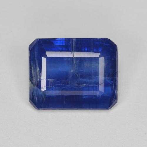 Cianita azul natural de 2,87 ct, corte esmeralda, SI