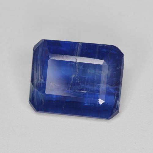 Cianita azul natural de 2,87 ct, corte esmeralda, SI