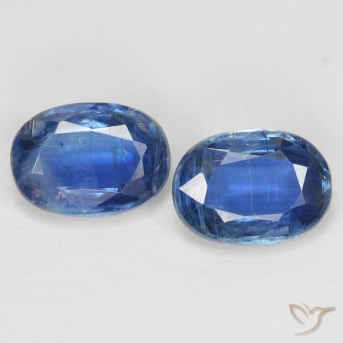 2.06ctw Natural Azul marino cianita, Ovalada, SI