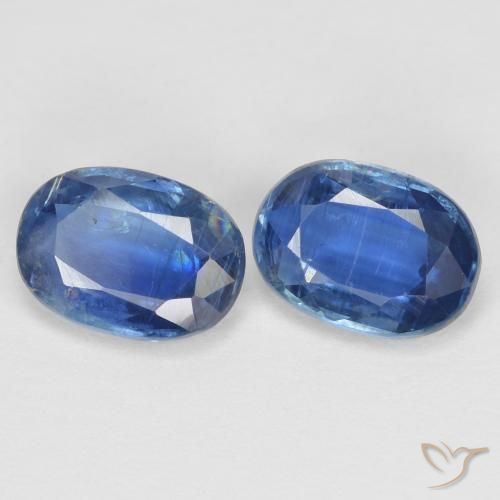 Gemas de Cianita Azul marino natural de 2.06 ct, Ovalada, SI