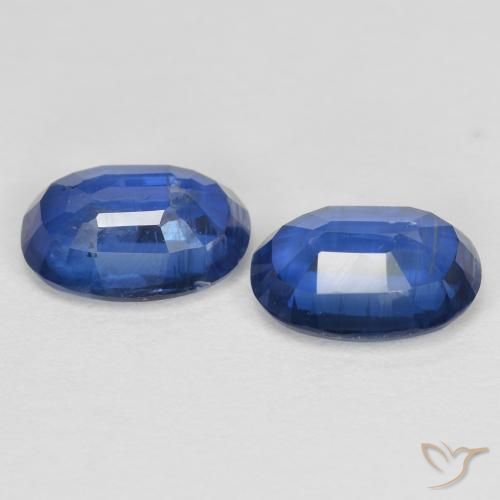 Gemas de Cianita Azul marino natural de 2.06 ct, Ovalada, SI